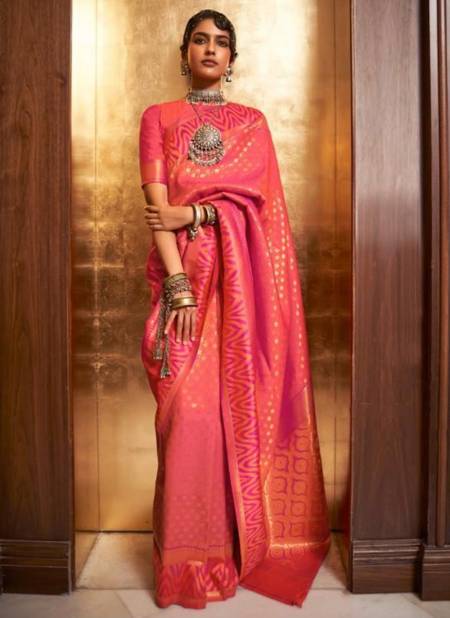 Dark Pink Colour Kazah Silk Raj Tex New Latest Designer Festive Wear Silk Saree Collection 271007